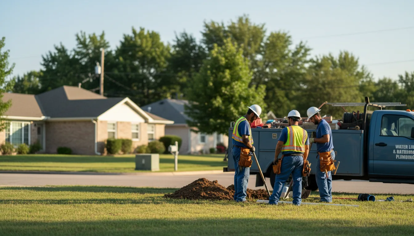 Residential water line and bathroom plumbing service in Rector, PA